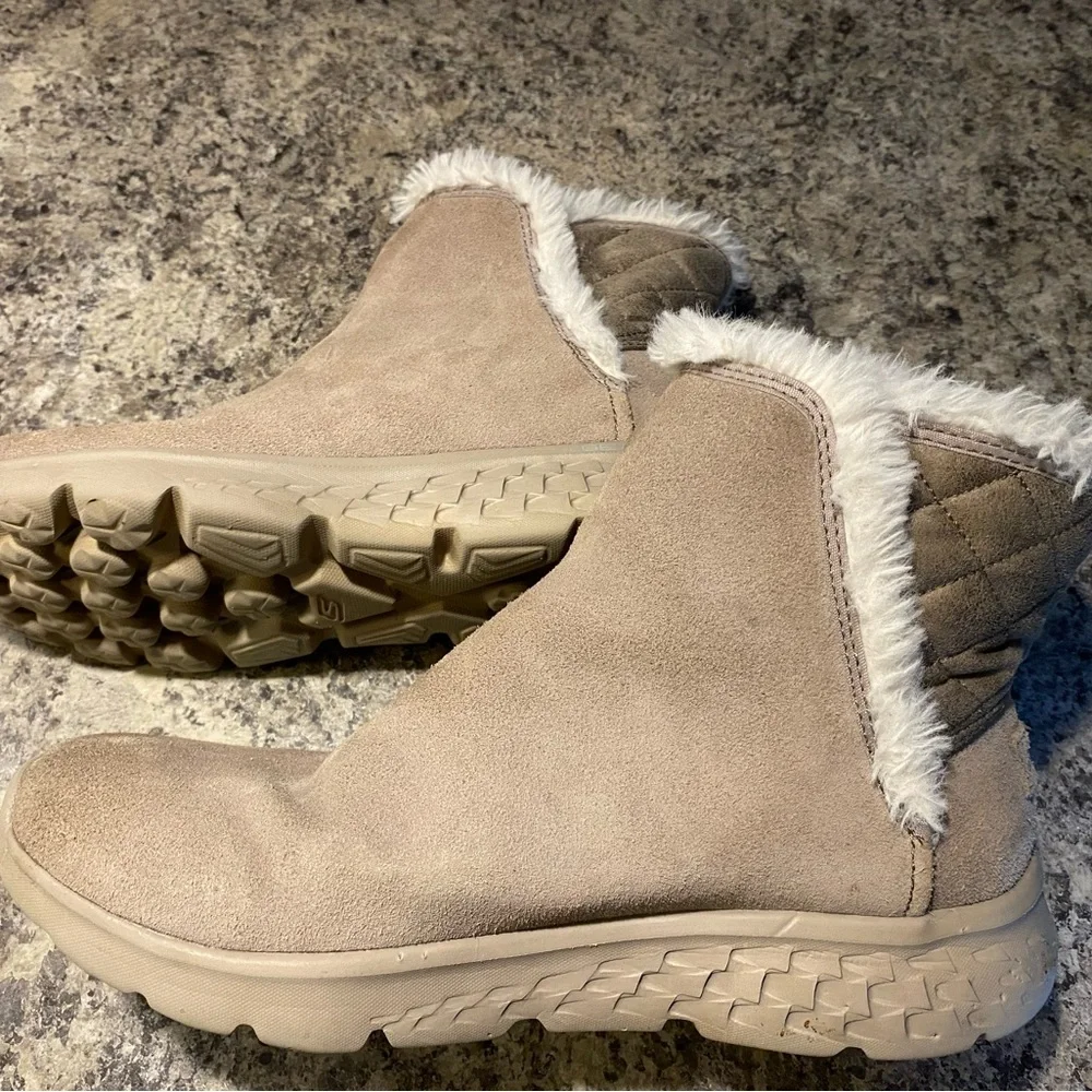 5Gen like new tan suede leather slip on ankle boots, women’s size 7.5. - Picture 6 of 7